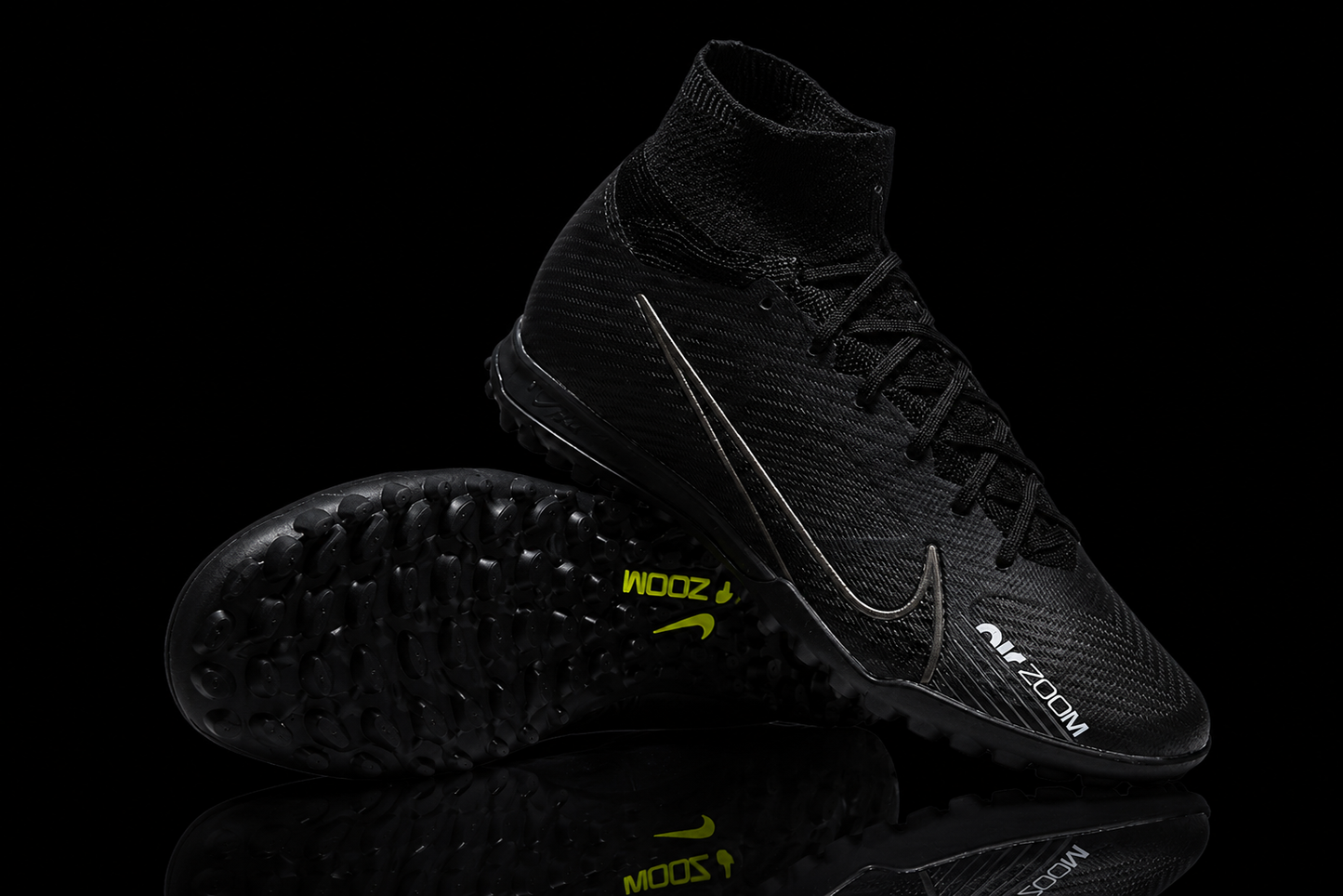 Mercurial Vapor15 Superfly9 Elite Black/Green Turf Surface