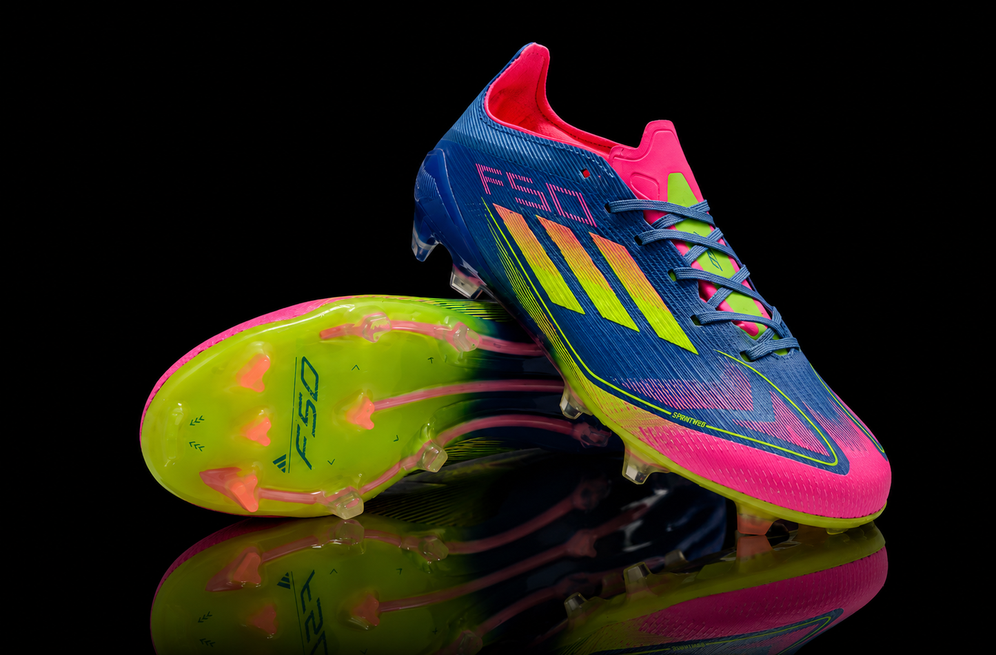 F50 Celestial Victory Blue/Yellow/Pink Firm Ground