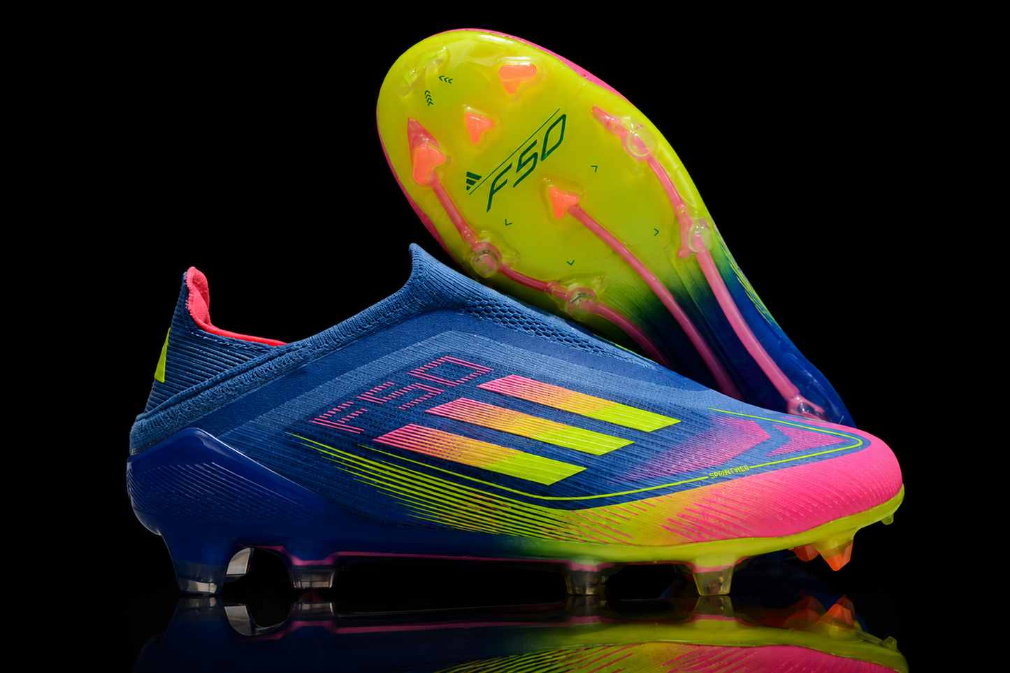 F50 Celestial Victory Blue/Yellow/Pink Firm Ground